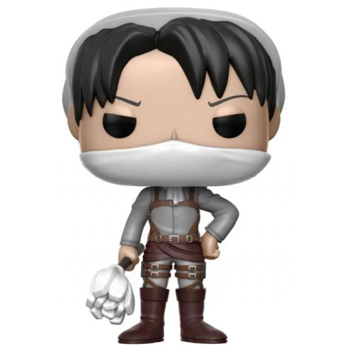 Funko Pop cleaning Levi Attack On Titan figures