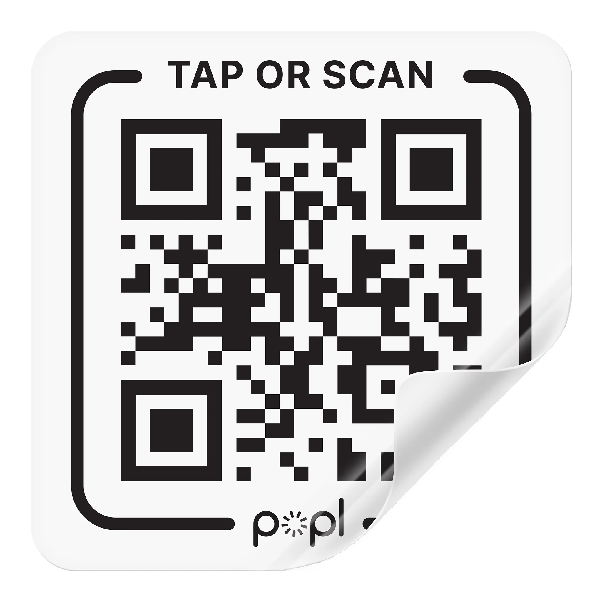 Popl PopCode Stickers Digital Business Card For Your Business