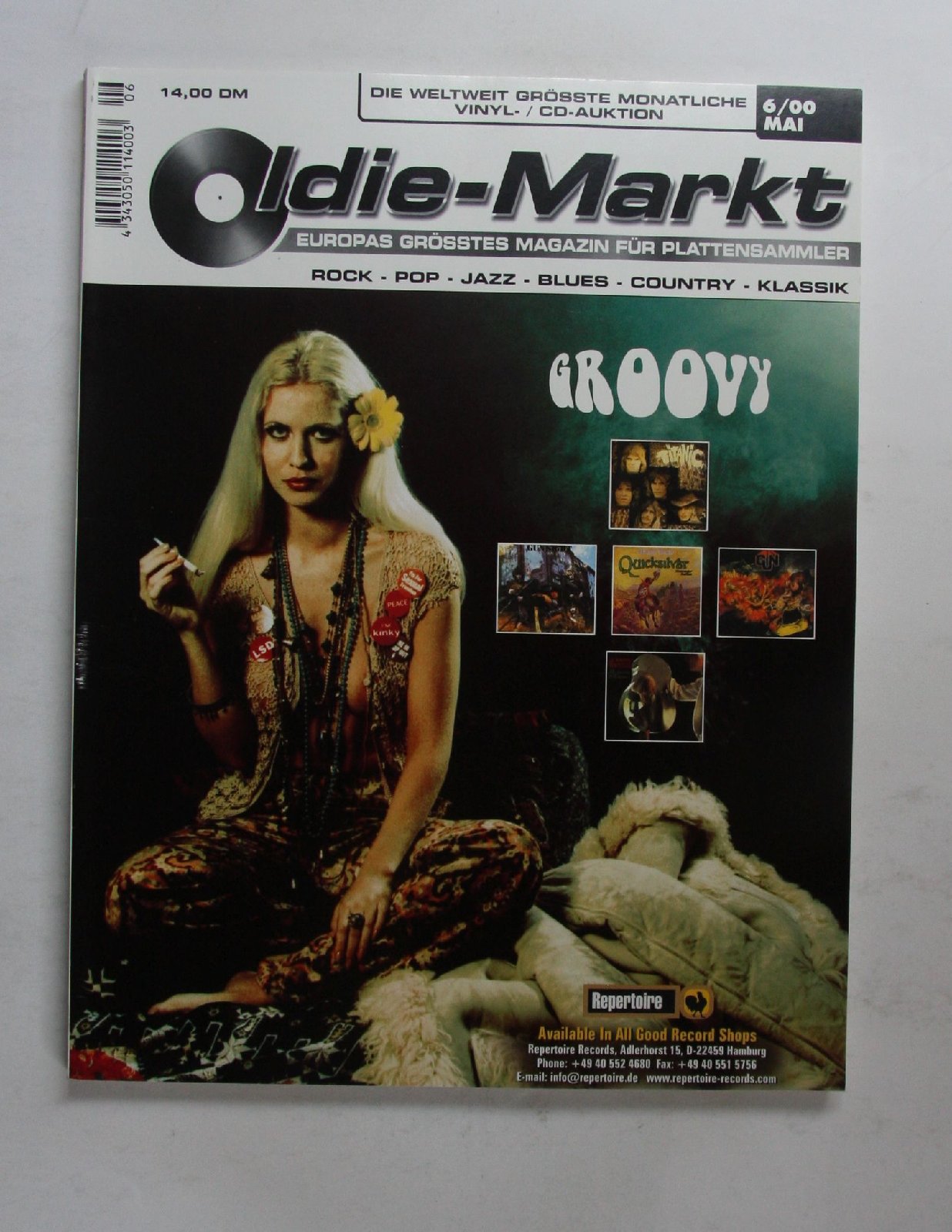 German Oldie Markt Magazine 6/00 Fairport Convention Santana Abba Bee