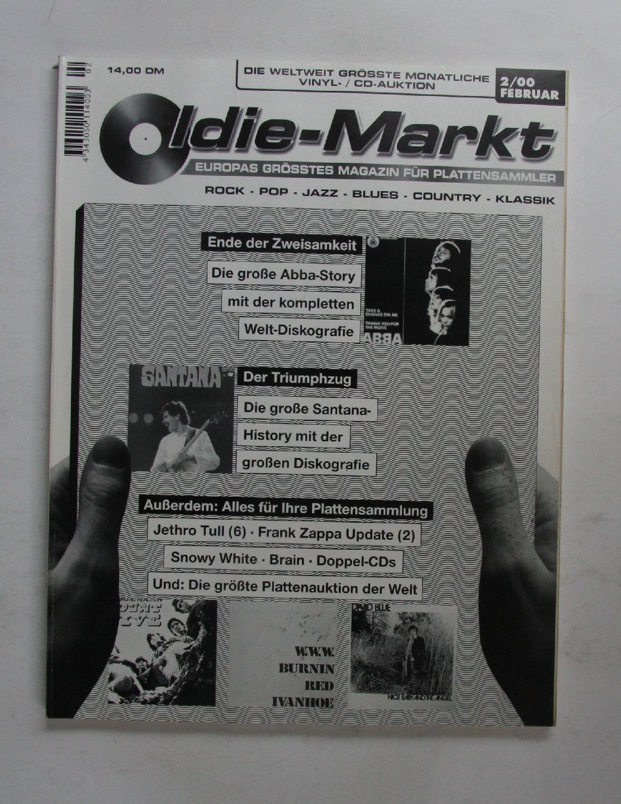 German Oldie Markt Magazine 2/00 Abba Santana Jethro Tull Frank Zappa