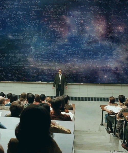 Awesome animated gif of a physics blackboard