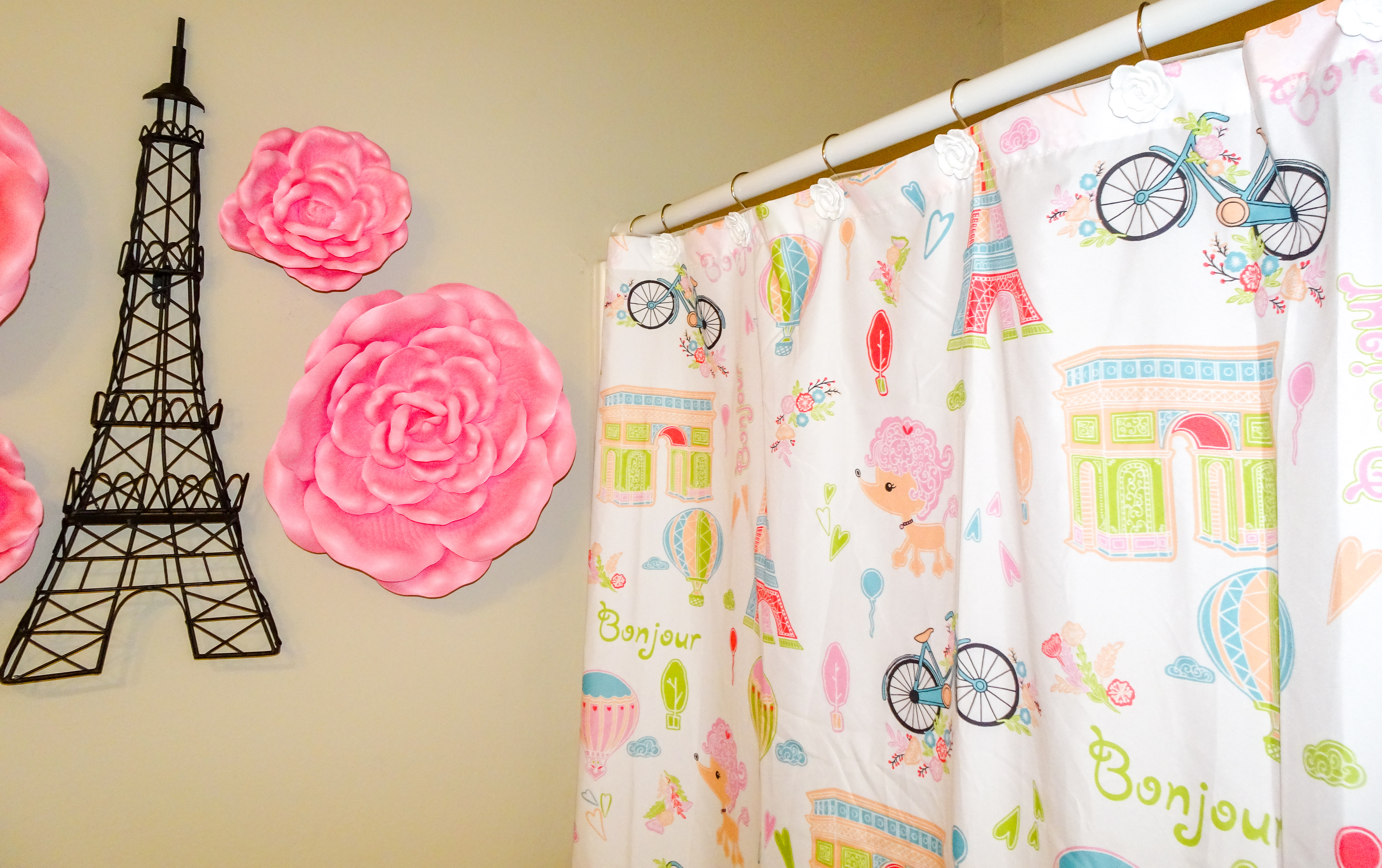 Girls Parisian Bathroom Makeover Poppy + Grace