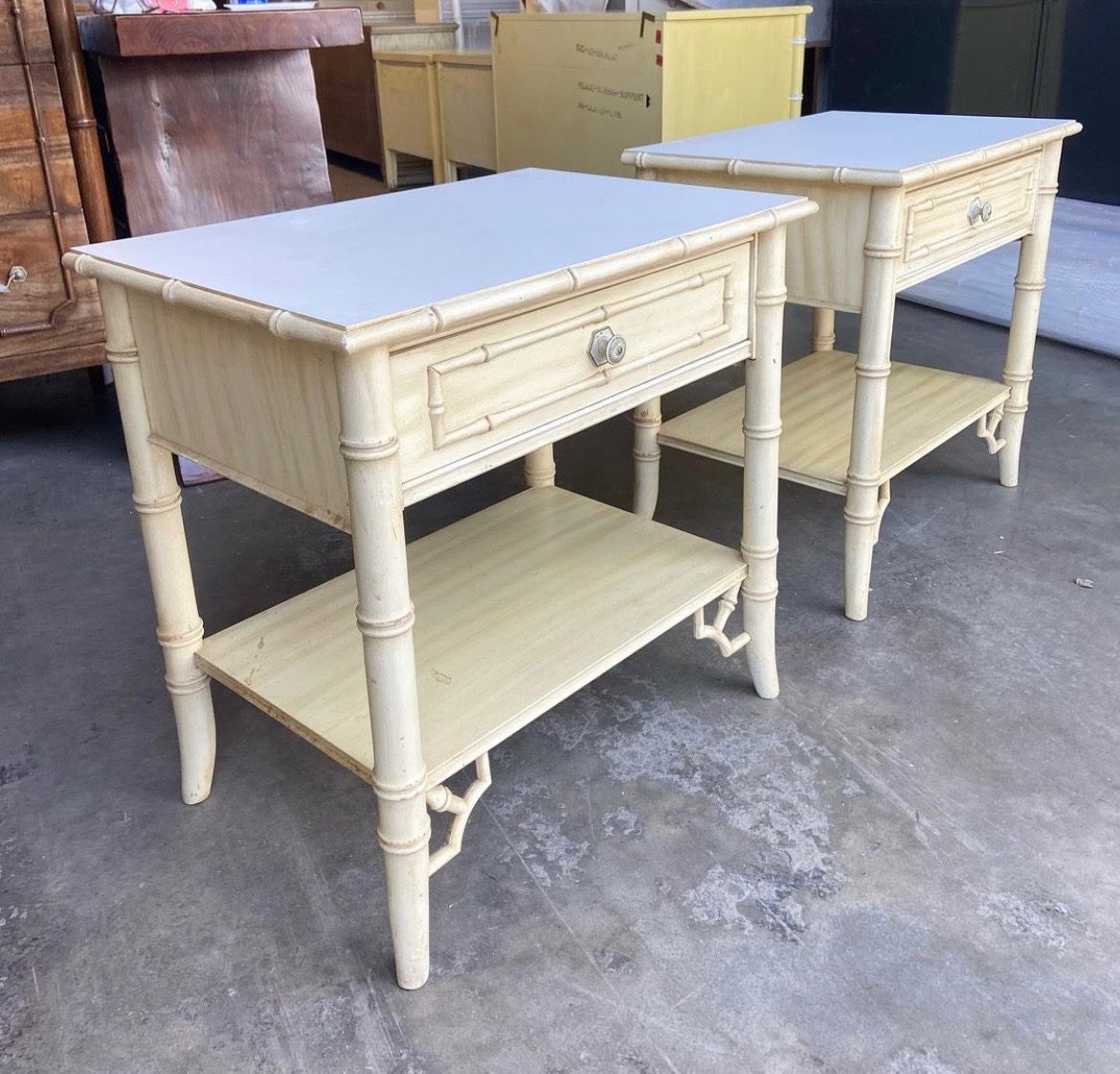 Vintage Thomasville Nightstands Set of 2 Ready to Lacquer Poppy