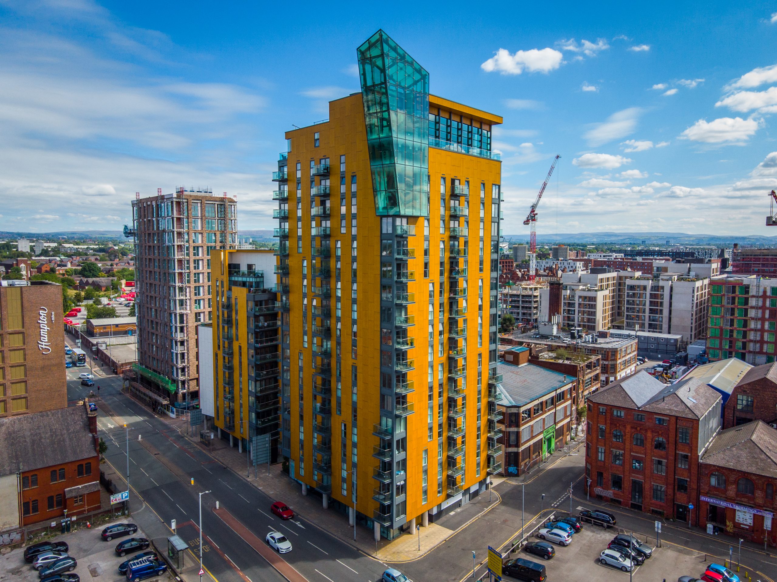 Skyline Central 2 Apartments, Manchester Cladding Installation and