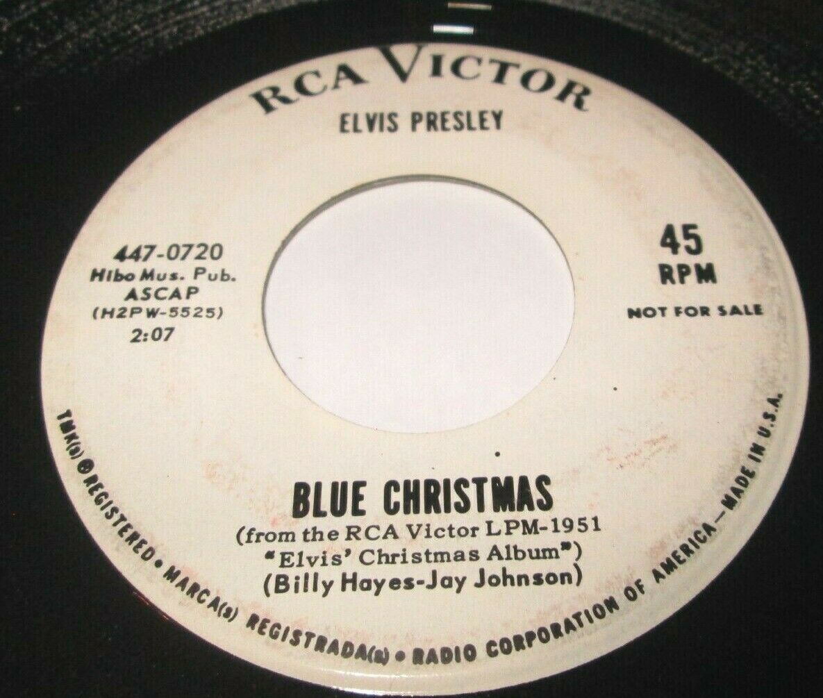 ELVIS PRESLEY BLUE CHRISTMAS 45 7" NM NEAR MINT US RCA