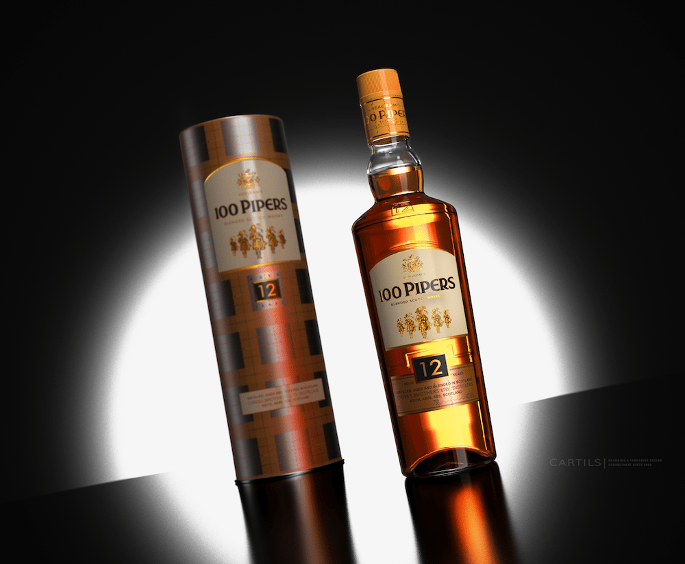 CARTILS Designs Packaging for Pernod Ricard’s 100 Pipers 12 YO Whisky