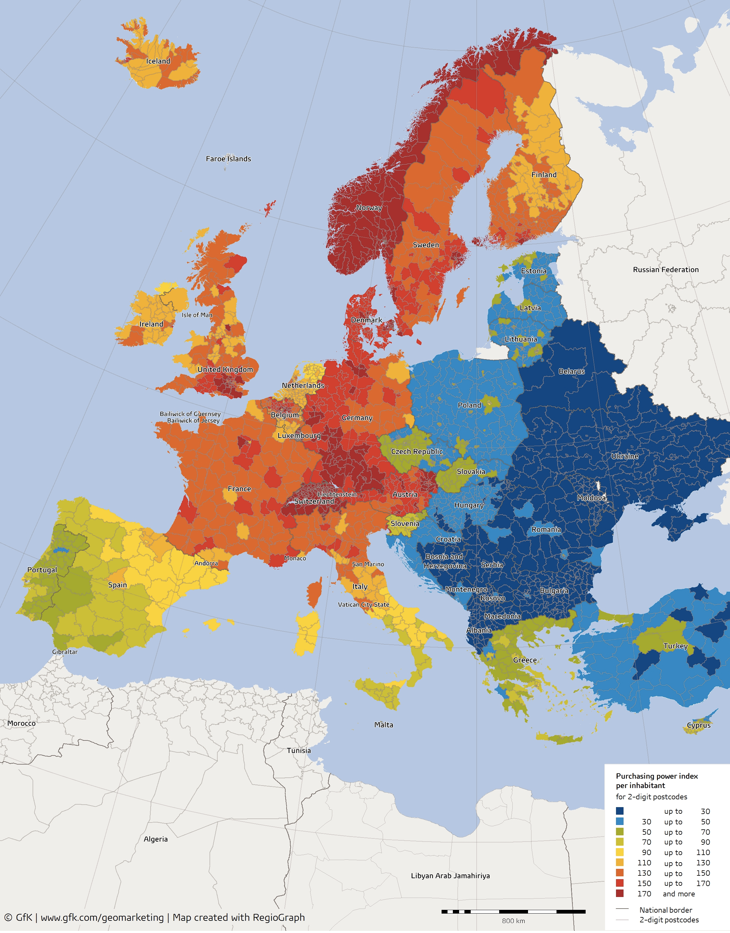 Brits have 36 more purchasing power in 2014 than the European average