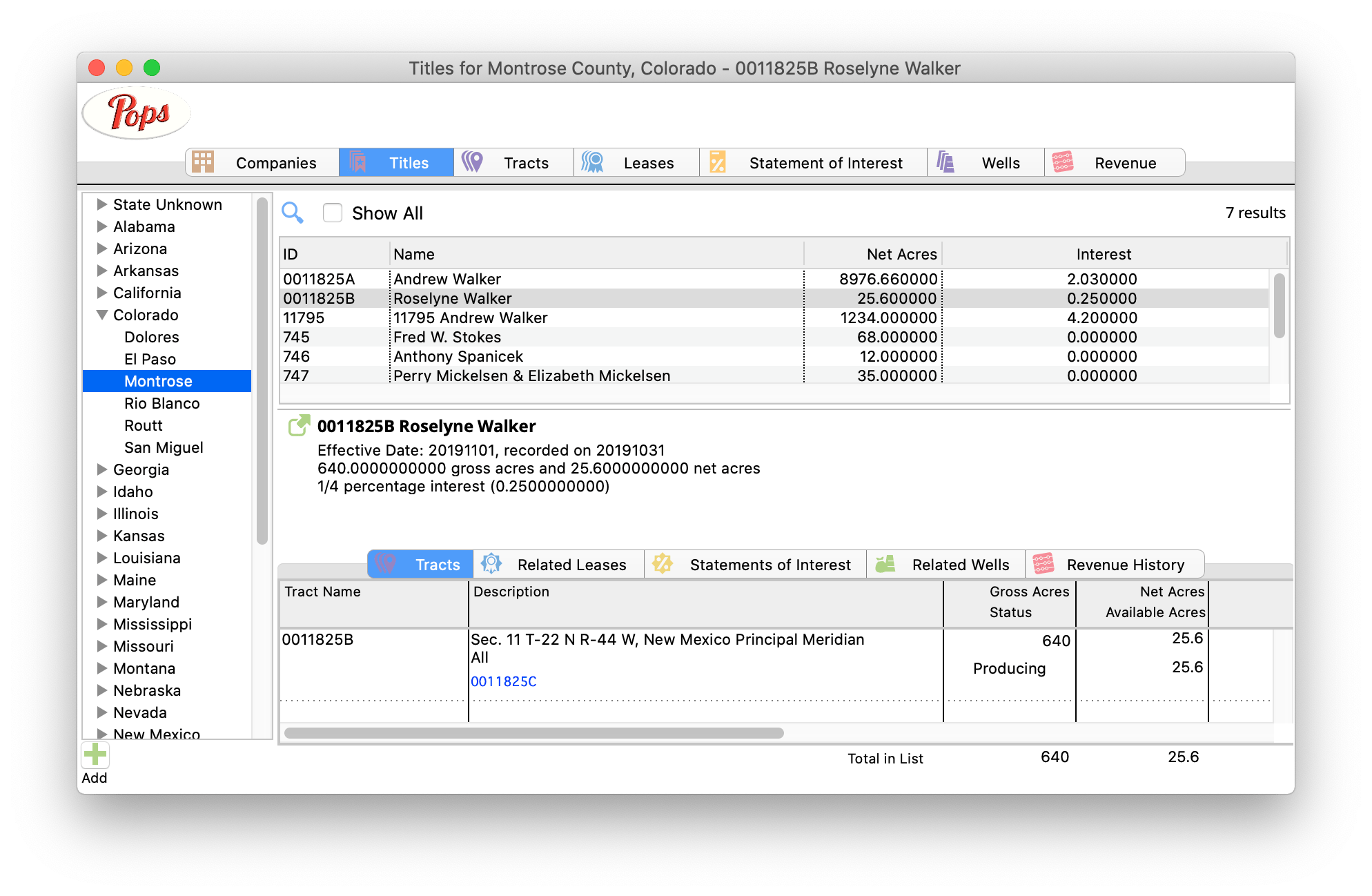 Modules Pops Royalty Software