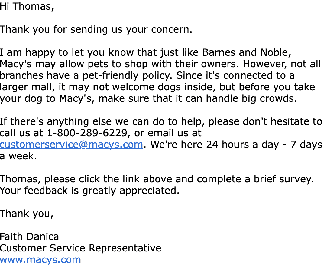 Does Barnes Noble Allow Dogs