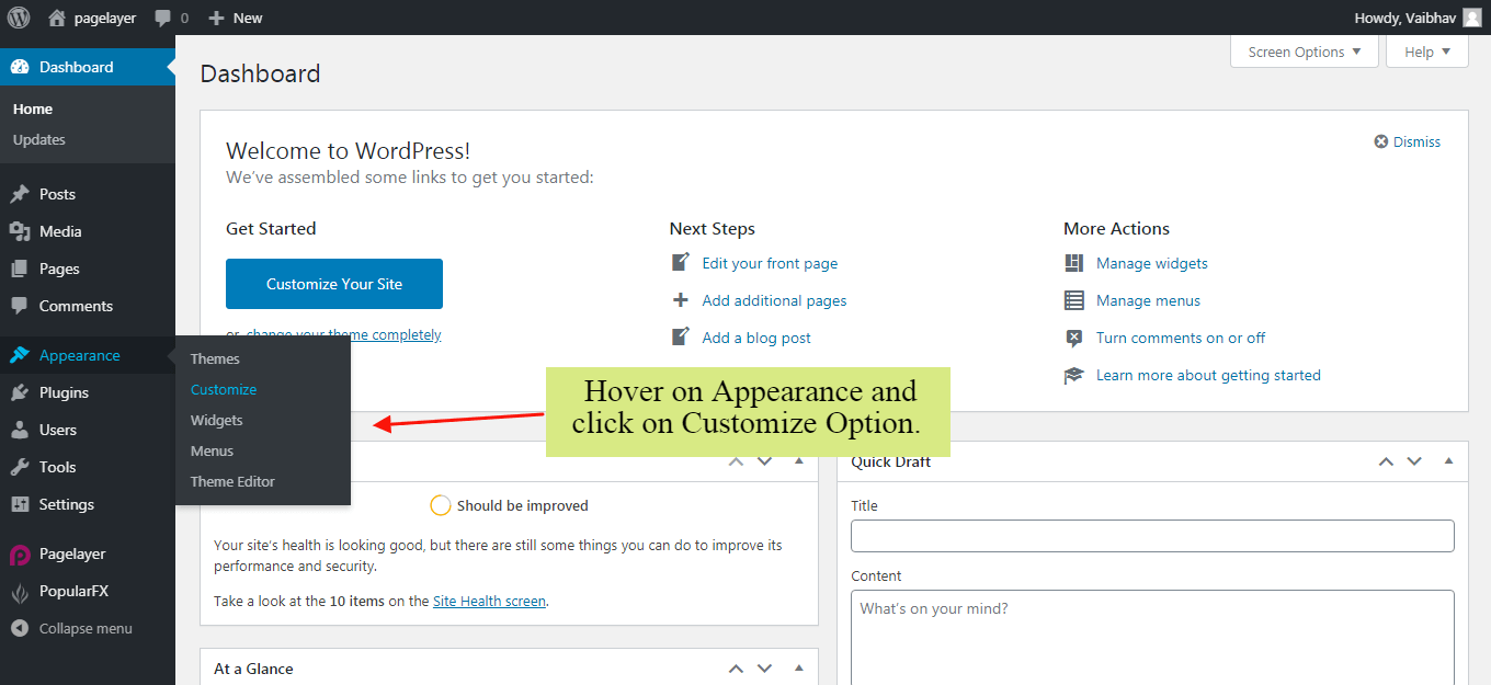 cara edit nama page Victoria Russell