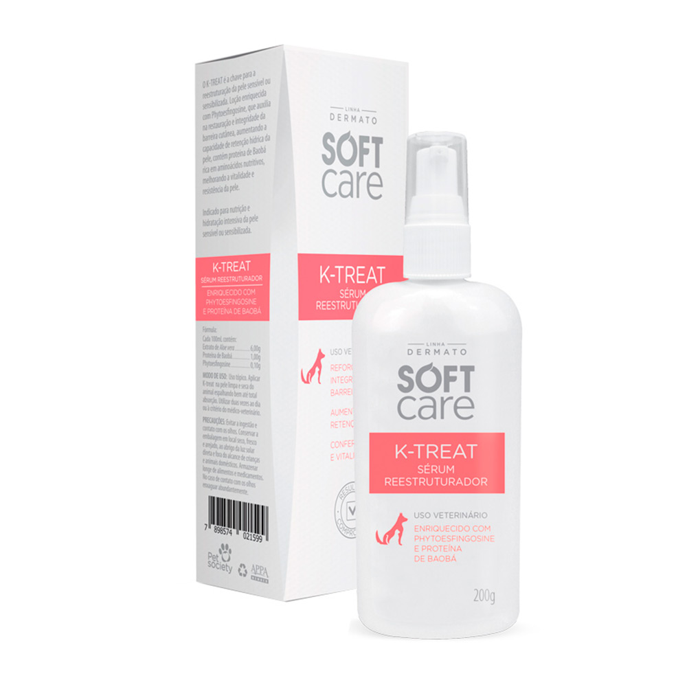 Sérum Reestruturador Para Cães e Gatos Soft Care KTreat 200g Popular