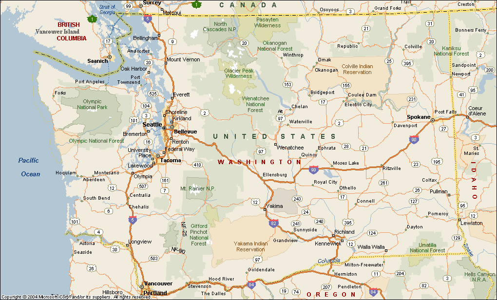 Washington State Map