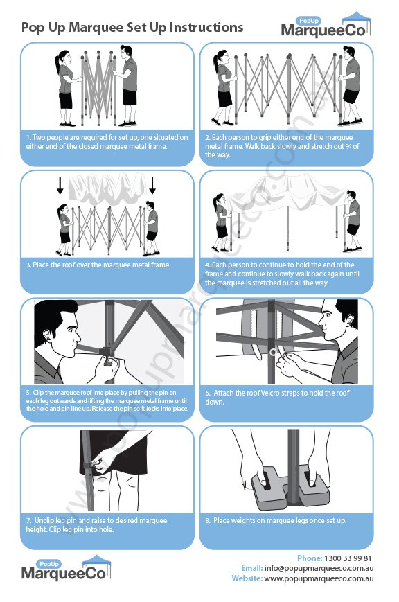 Set Up Instructions Pop Up Marquee Co