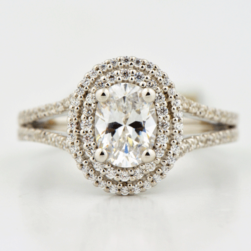 Romance Diamond Oval Semi Mounting Porcello Jewelers