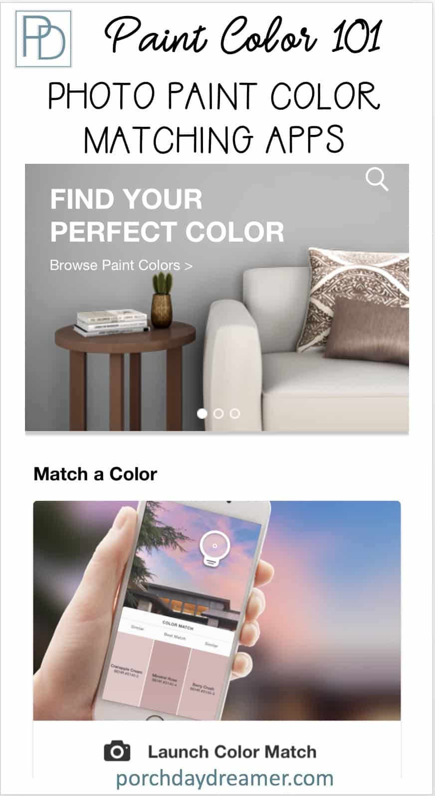 Find Out Paint Colors Fast Color Match Apps Porch Daydreamer