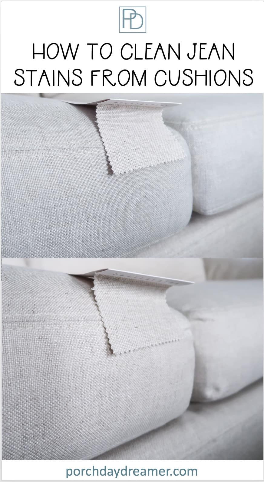 Howto Clean Jean Stains from Sofa Cushions Porch Daydreamer