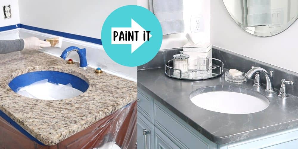 Howto Paint Granite Counters to Look Like Marble Porch Daydreamer