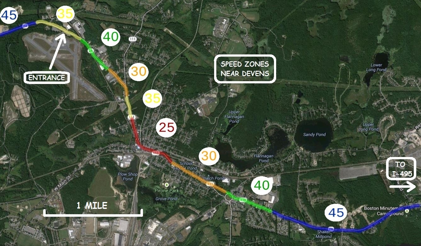 Directions to Fort Devens Northeast Region, Porsche Club of America
