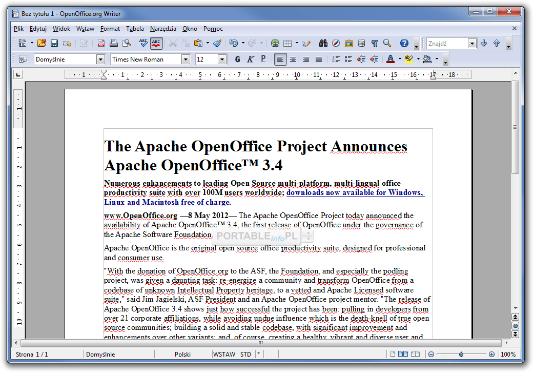 Apache OpenOffice 4.1.1 portable Programy portable