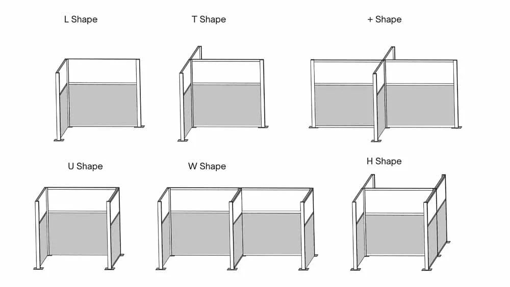 Modular Office Cubicle System Portable Partitions