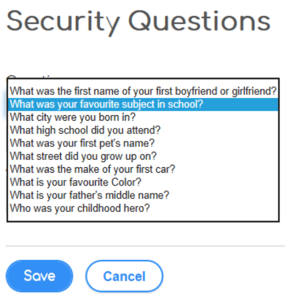 Change Your Security Question Tutorial