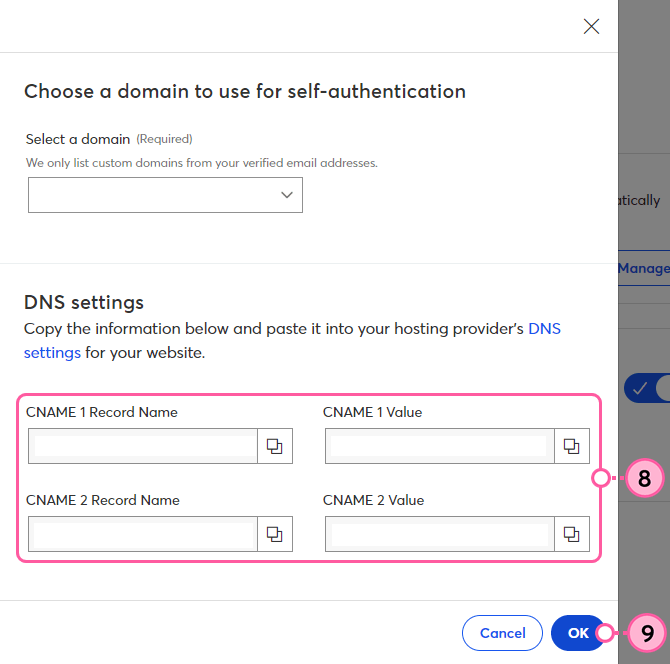 Constant Contact Setup DKIM · Customer SelfService