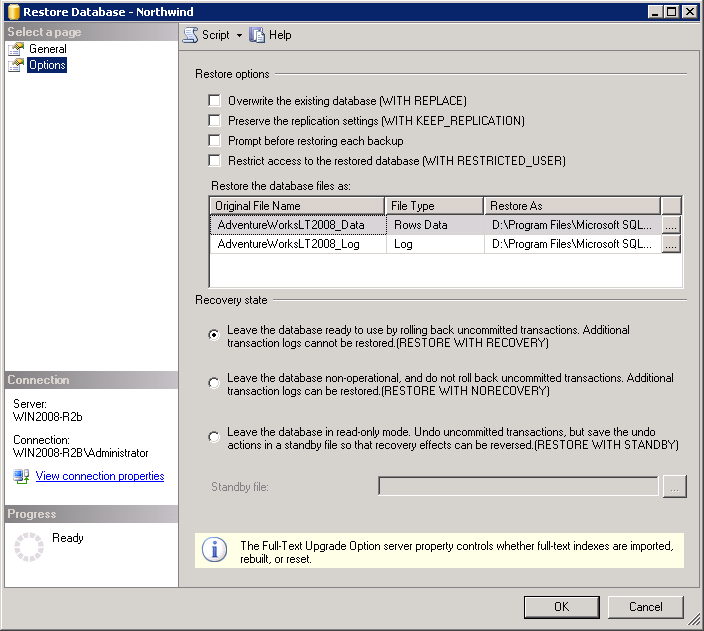 18 Backup / Restore Microsoft SQL Server