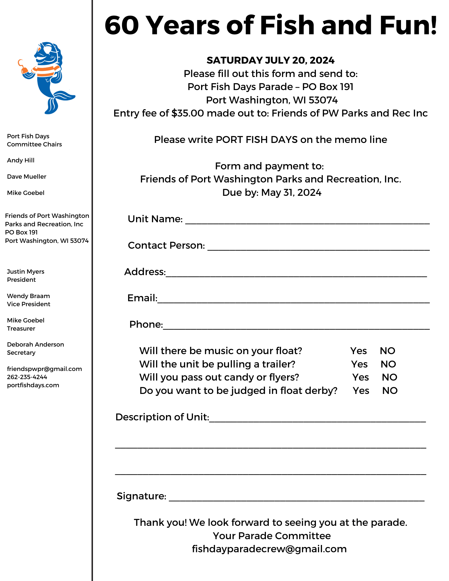 Fish DayS Parade Port Fish Days