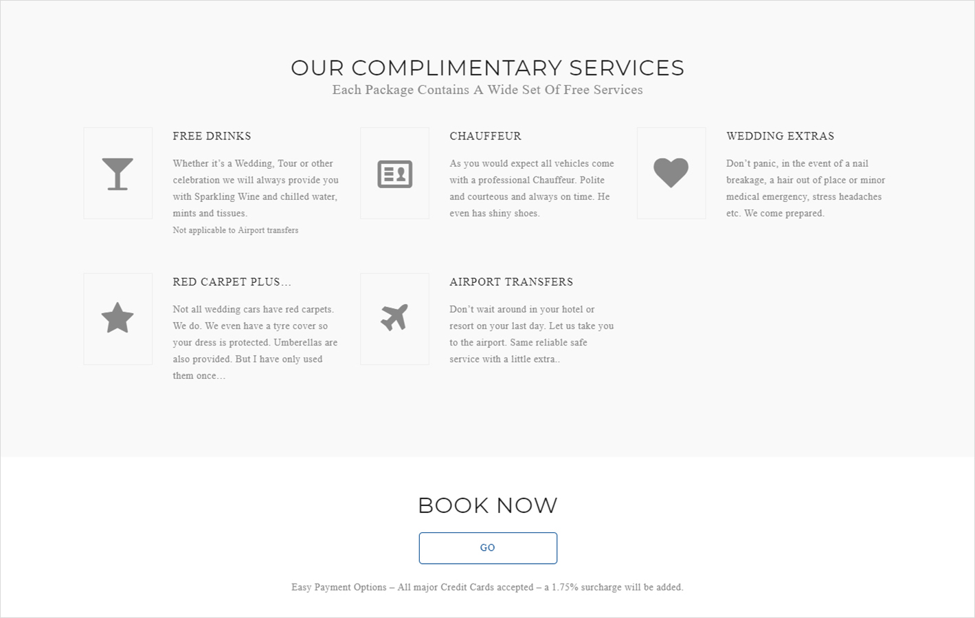 Champers RollsRoyce Car Hire site