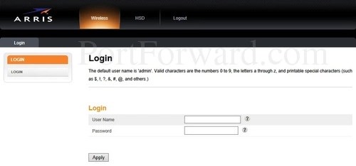 Opening Ports in a Arris TG2472G Router