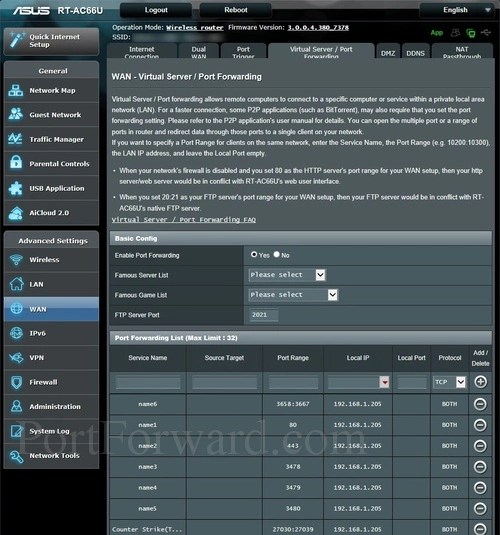 Asus RTAC66U Router Port Forwarding Guide