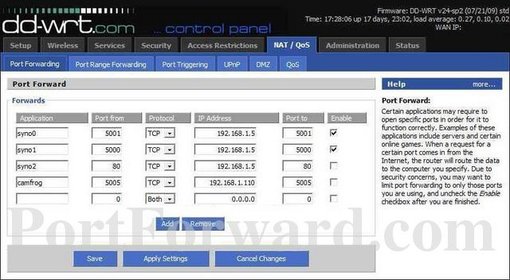 Linksys DDWRT Router Open Port Instructions
