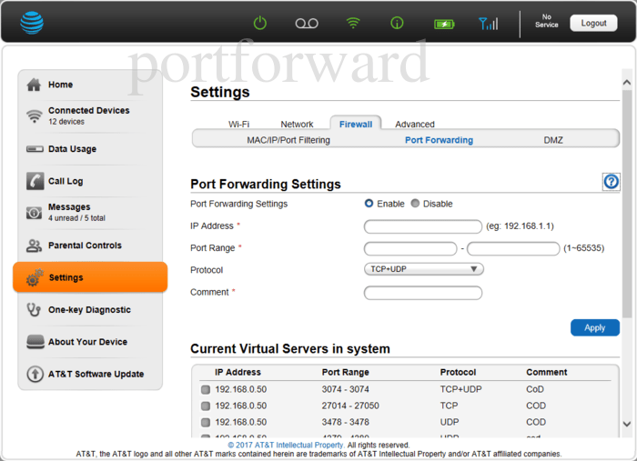 Open Ports on the ZTE MF279 Router