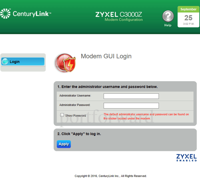 How to Port Forward a ZyXEL C3000Z Router