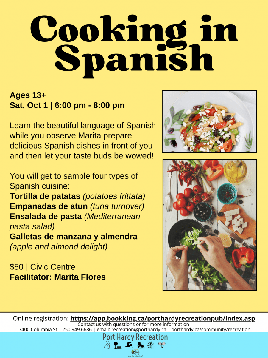 Cooking in Spanish Fall Port Hardy