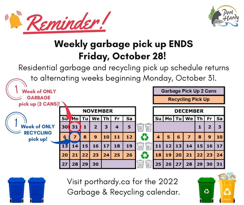 Port Hardy Garbage Pickup Schedule & Services District of Port Hardy