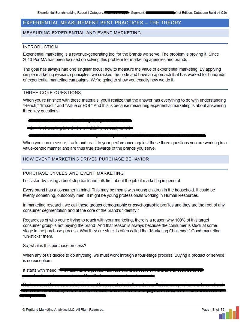 Beverage Sampling (Non-Alcoholic): Experiential Benchmarks - PortMA