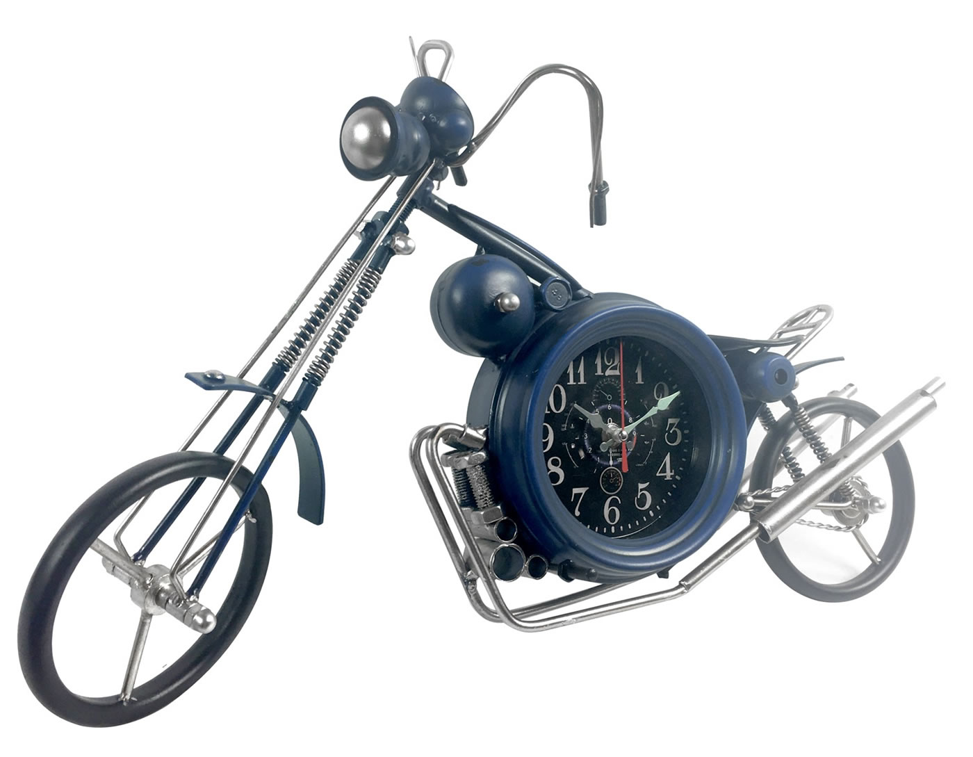 Motorcycle Clock blue Portman Studios