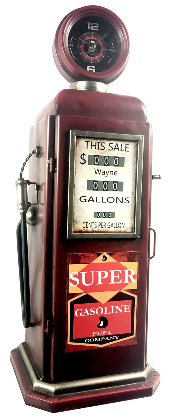 Gas Station Clock red Portman Studios