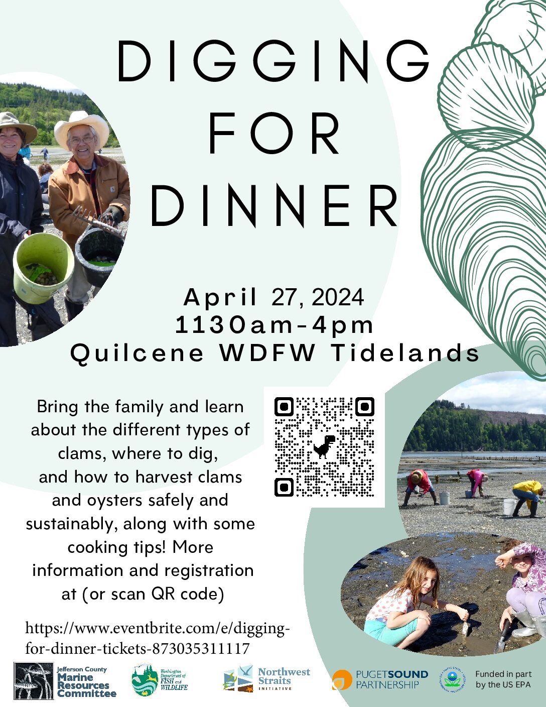 Quilcene Digging for Dinner Event April 27 Port of Port Townsend