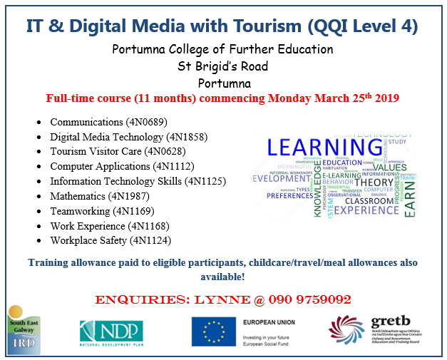 QQI Level 4 Major Award « Portumna Computer Training