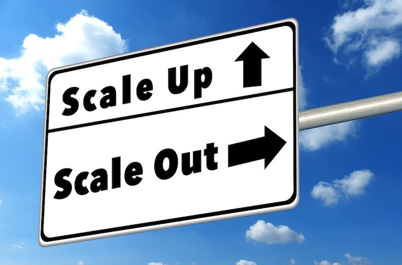 What is the difference between scale up and scale out?