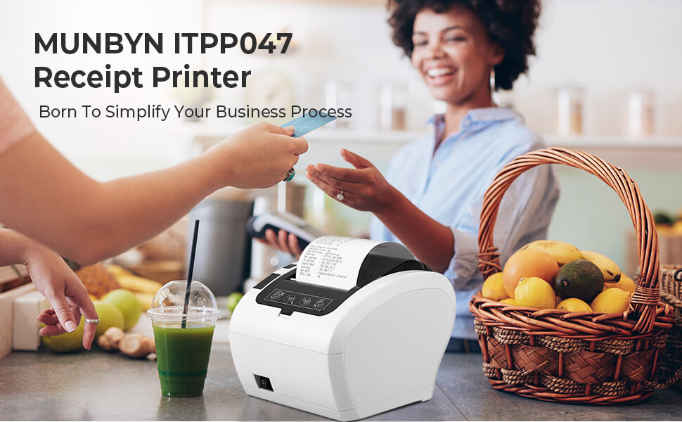 P047 Thermal Receipt Bill Printer MUNBYN® Business