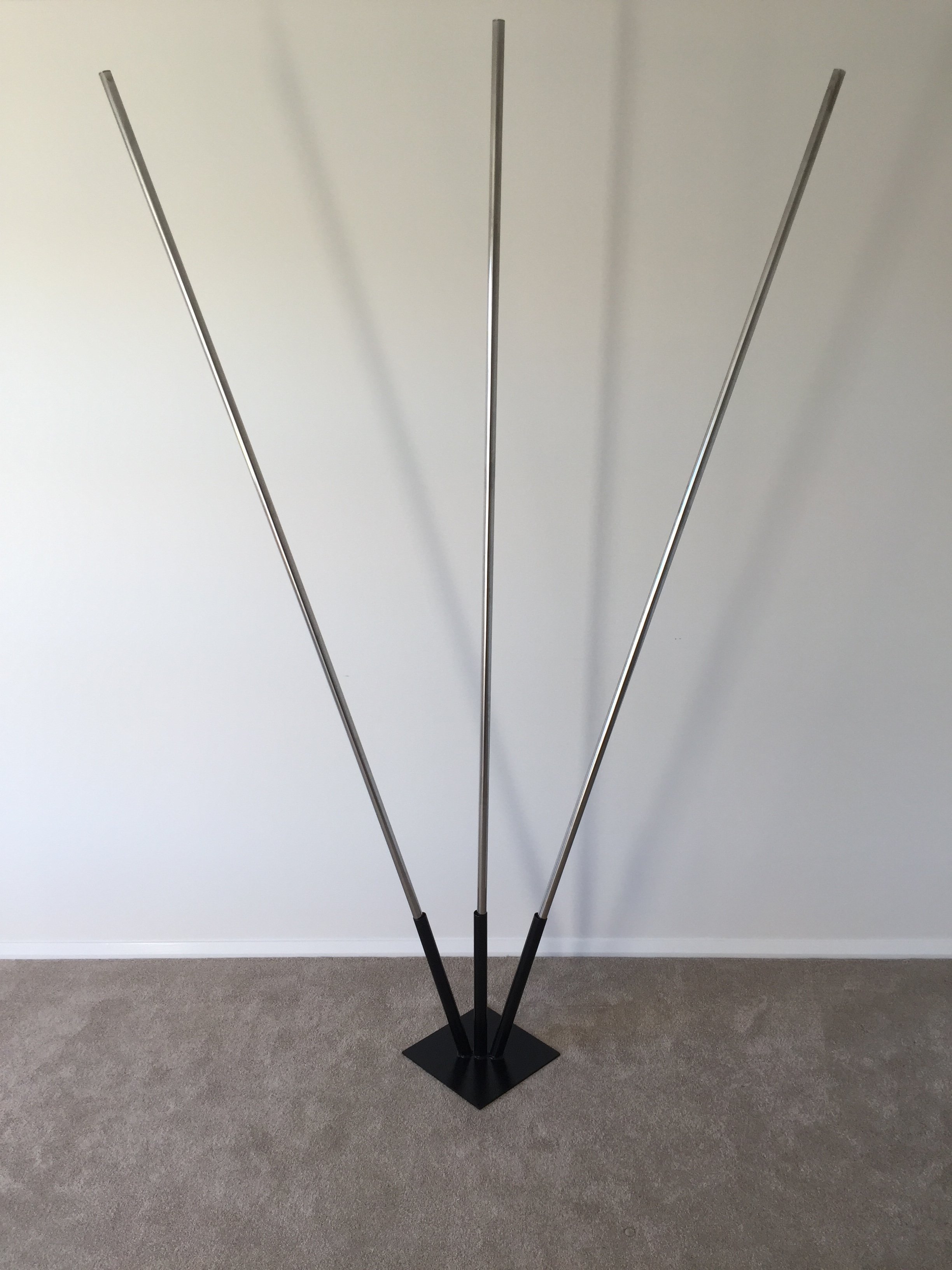 Portable flagpole in stainless steel or timber finish. Poseidon Poles