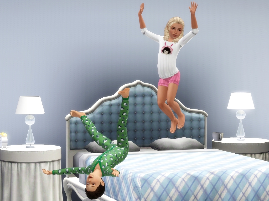 Jumping On The Bed Poses by Bee