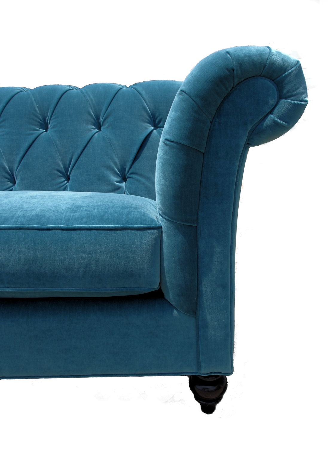 Peacock Blue Tufted Sofa