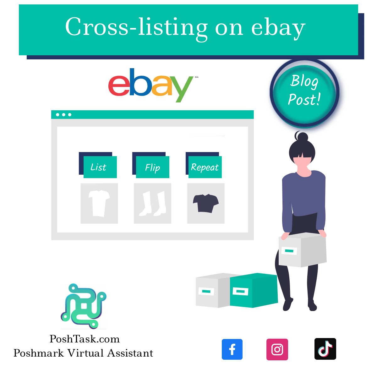 Crosslist on ebay with PoshTask PoshTask