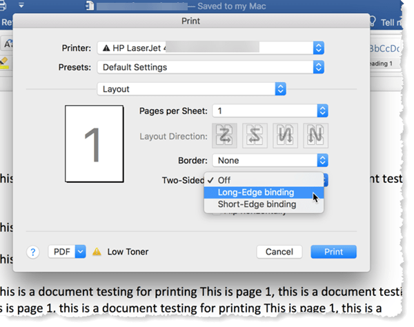 Mac Word 2sided Printing Practical Help for Your Digital Life®