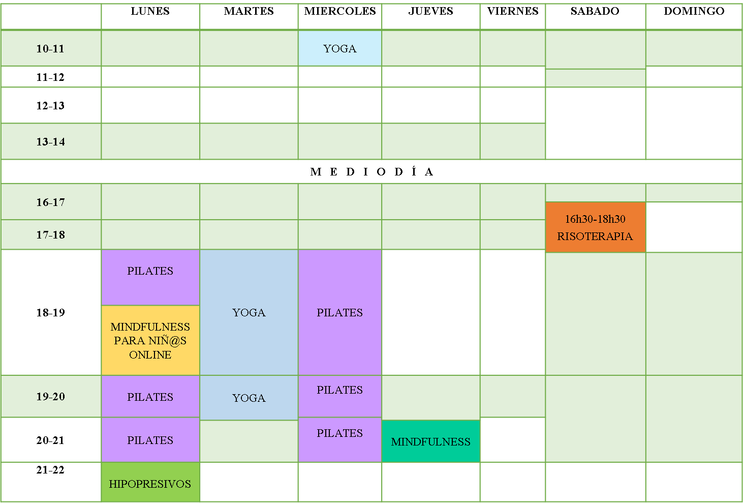 Actividades POSITIVARTE
