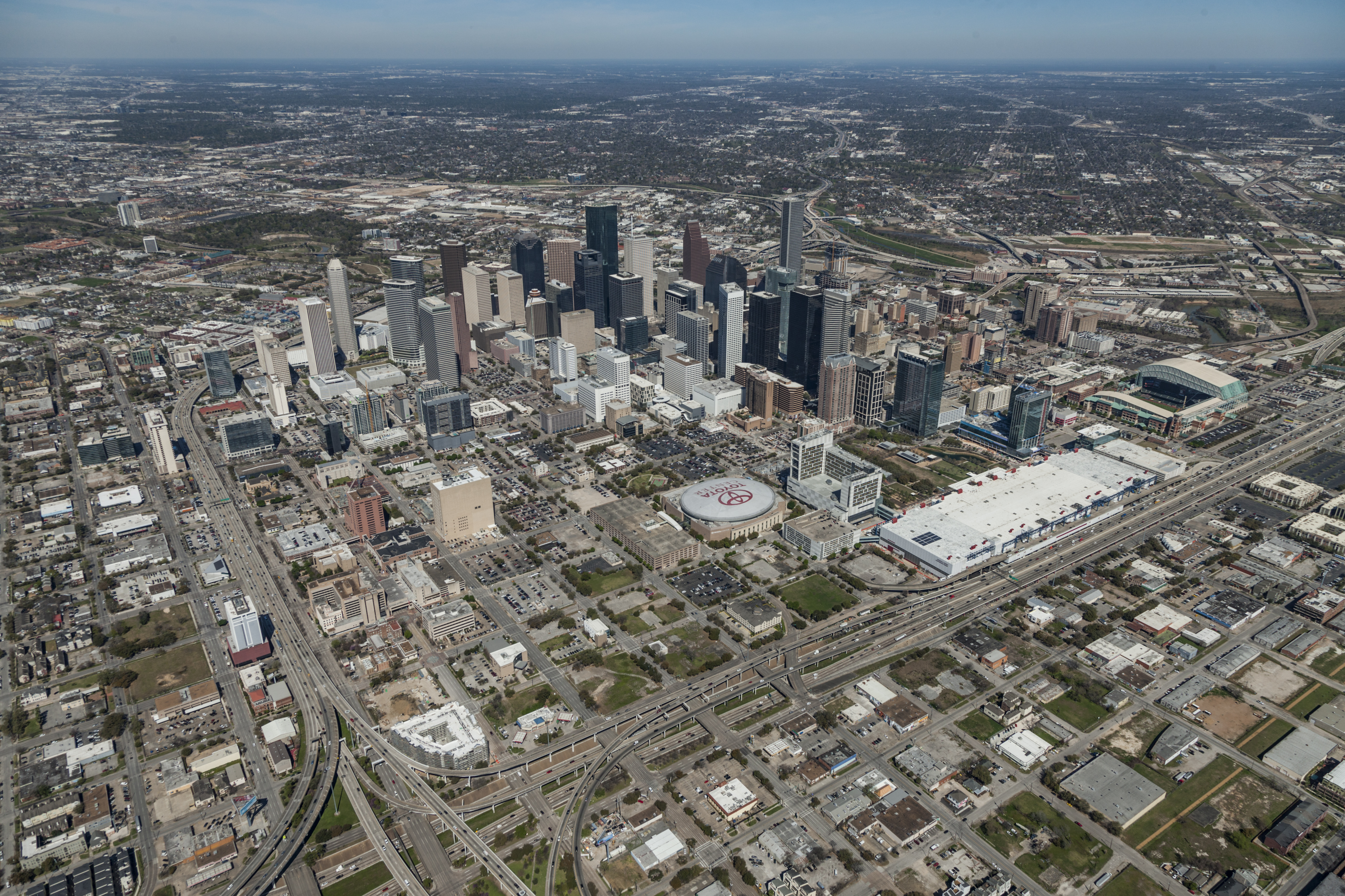 Stock Aerial Photography Houston Texas Positive Image